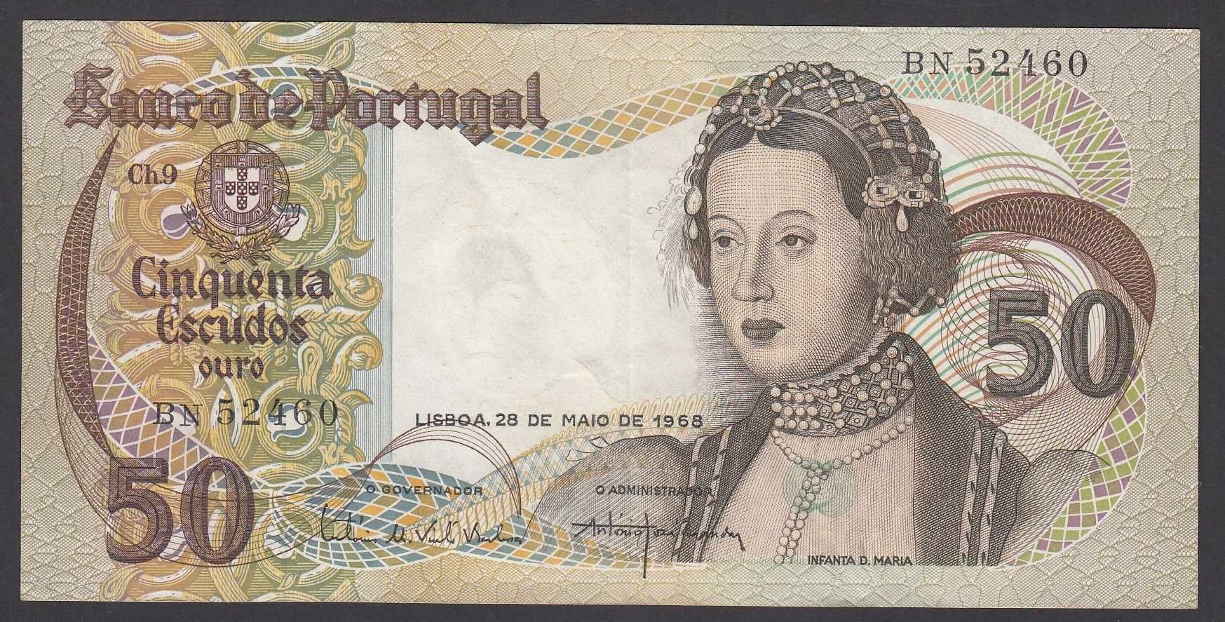 50 escudos 1968 Infanta D. Maria Portugal, Bela