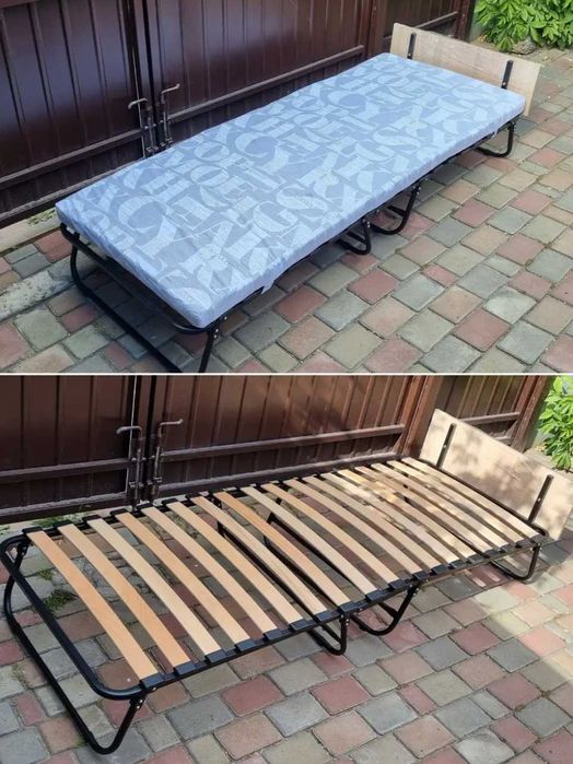 Раскладушка кровать раскладная розкладне ліжко розкладачка з матрацом