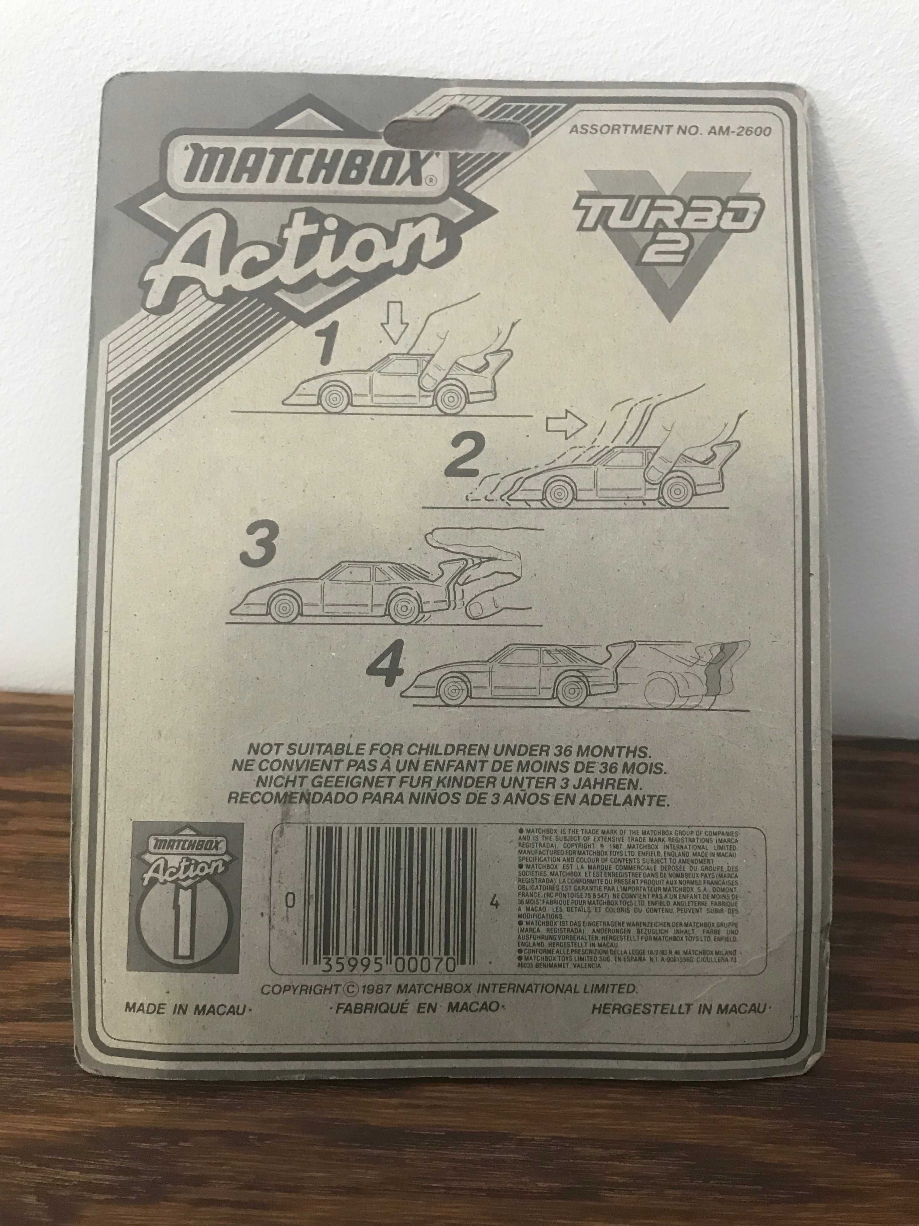 matchbox action turbo 2 napęd naciągany resorak zabawka prl !!!