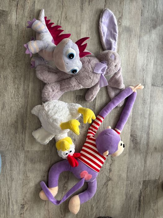 Мягкая игрушка саламандра Эльза обезьяна на шею курочка зайчик