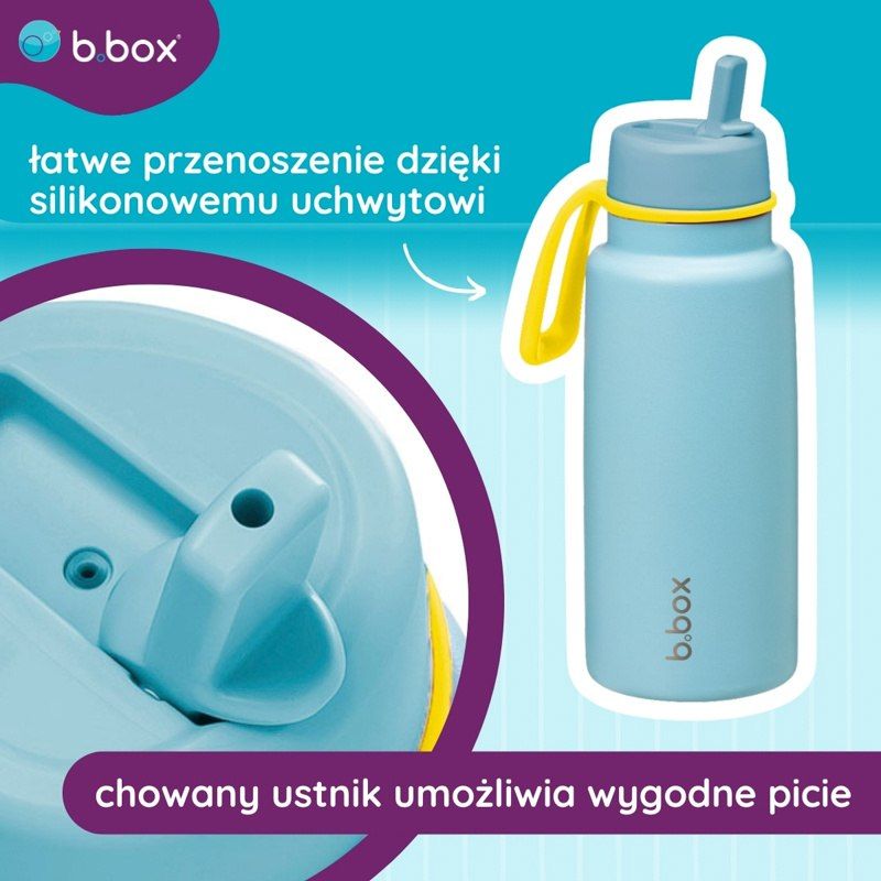 Butelka termiczna ze składanym ustnikiem 1L Pool Side, b.box