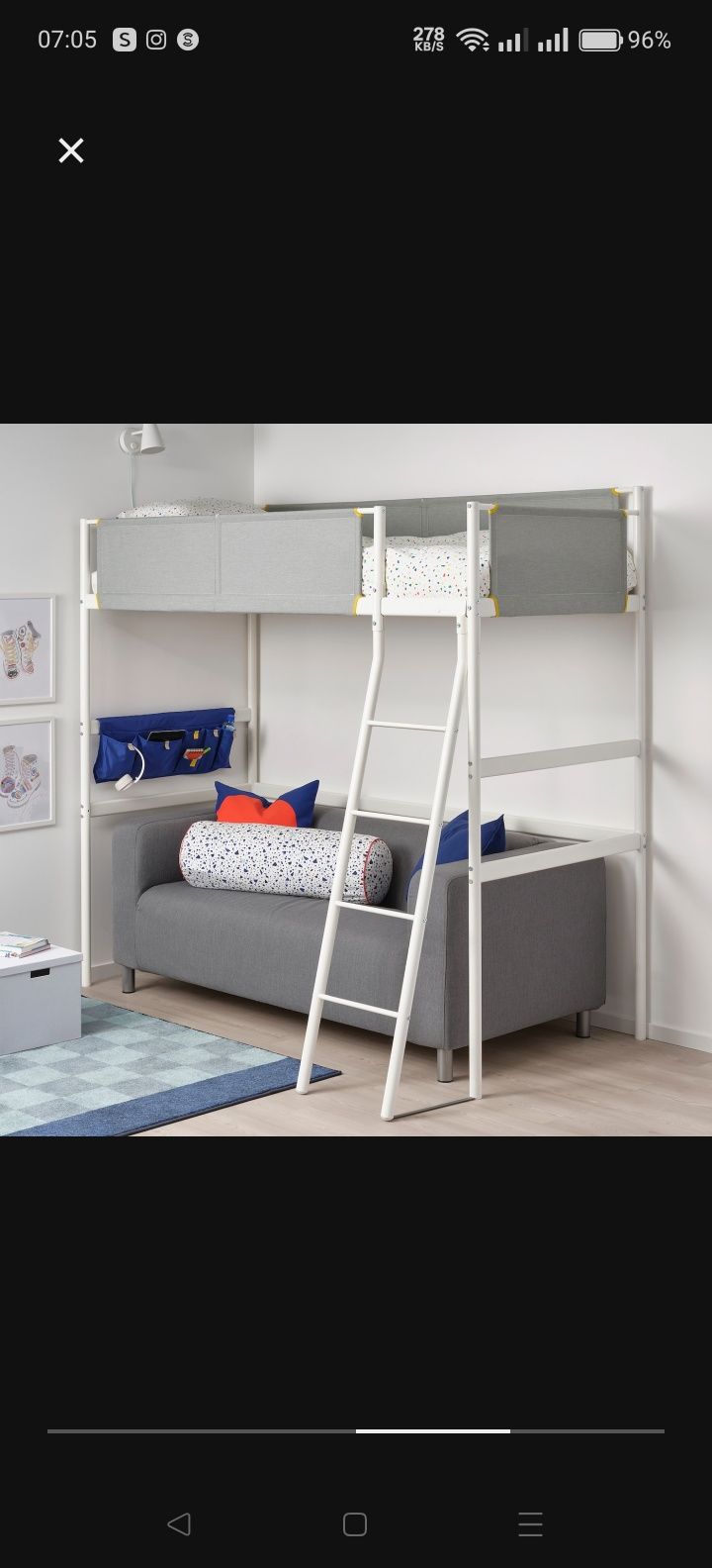 Cama alta Ikea Vitval