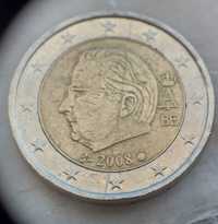 Moeda 2 euros Bélgica 2008 com erro excesso de metal