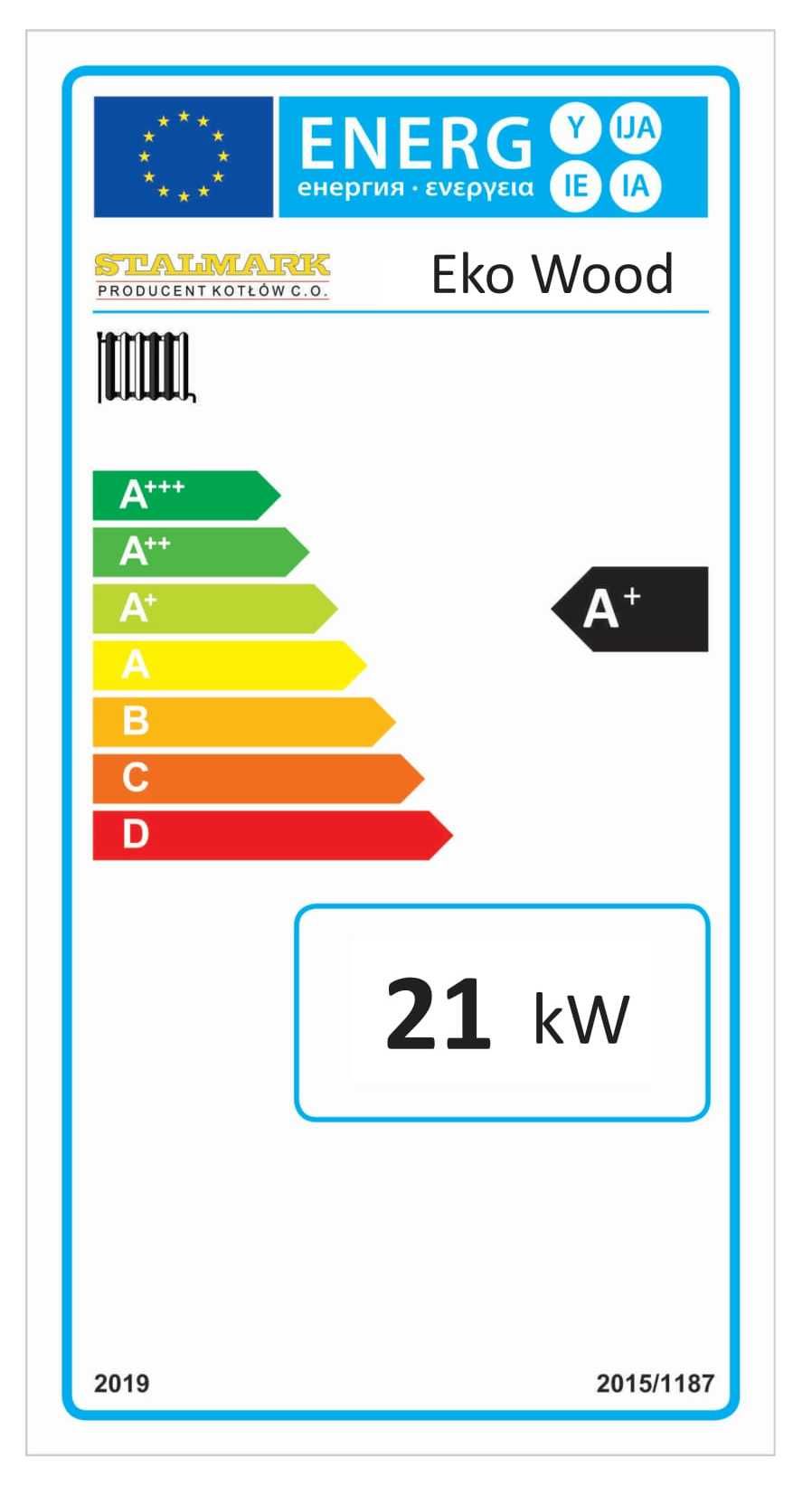 Kocioł na drewno Eco Wood Stalmark 21 kW 5 klasa Dofinansowanie