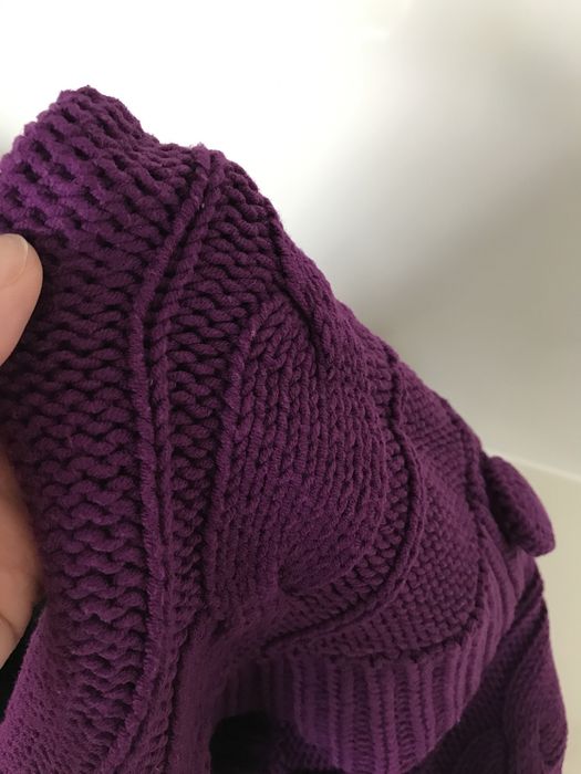 Kamizelka bolerko sweterek sweter zero 34 xs fioletowy