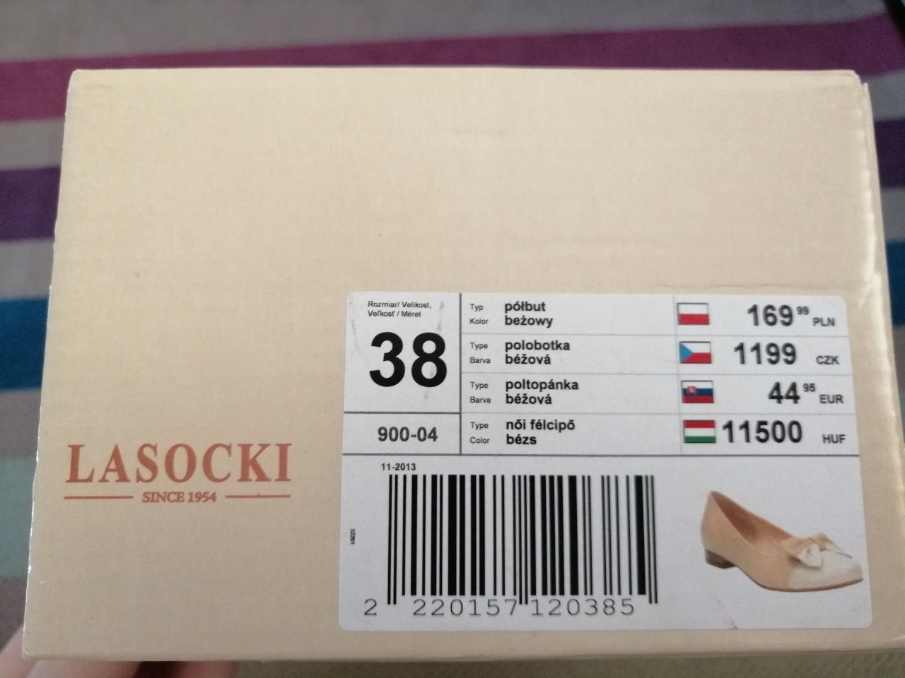 Beżowe Baleriny Lasocki