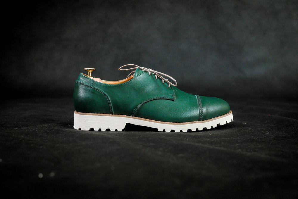 Туфлі дербі з натуральної шкіри