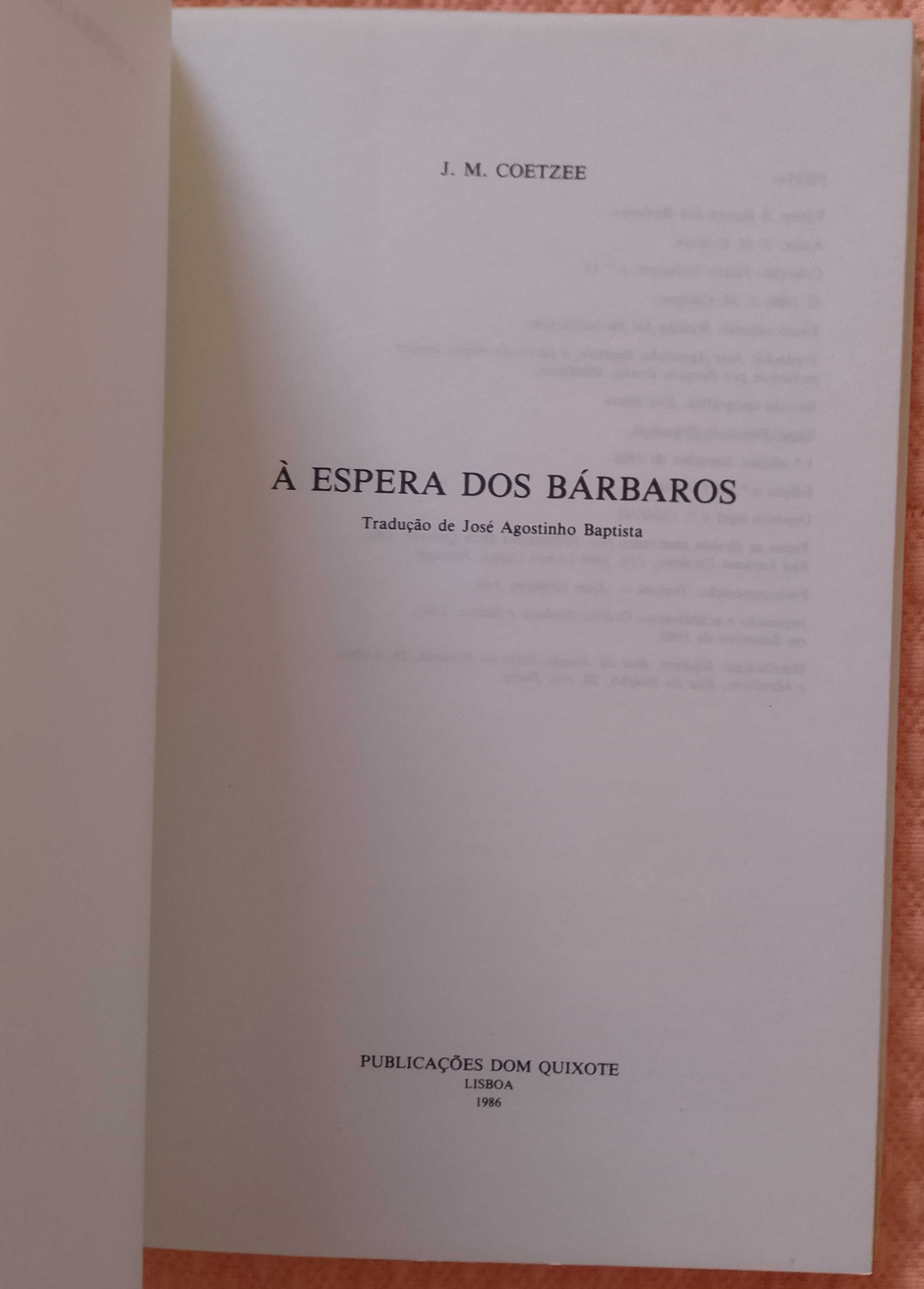 À espera dos Bárbaros, J. M. Coetzee