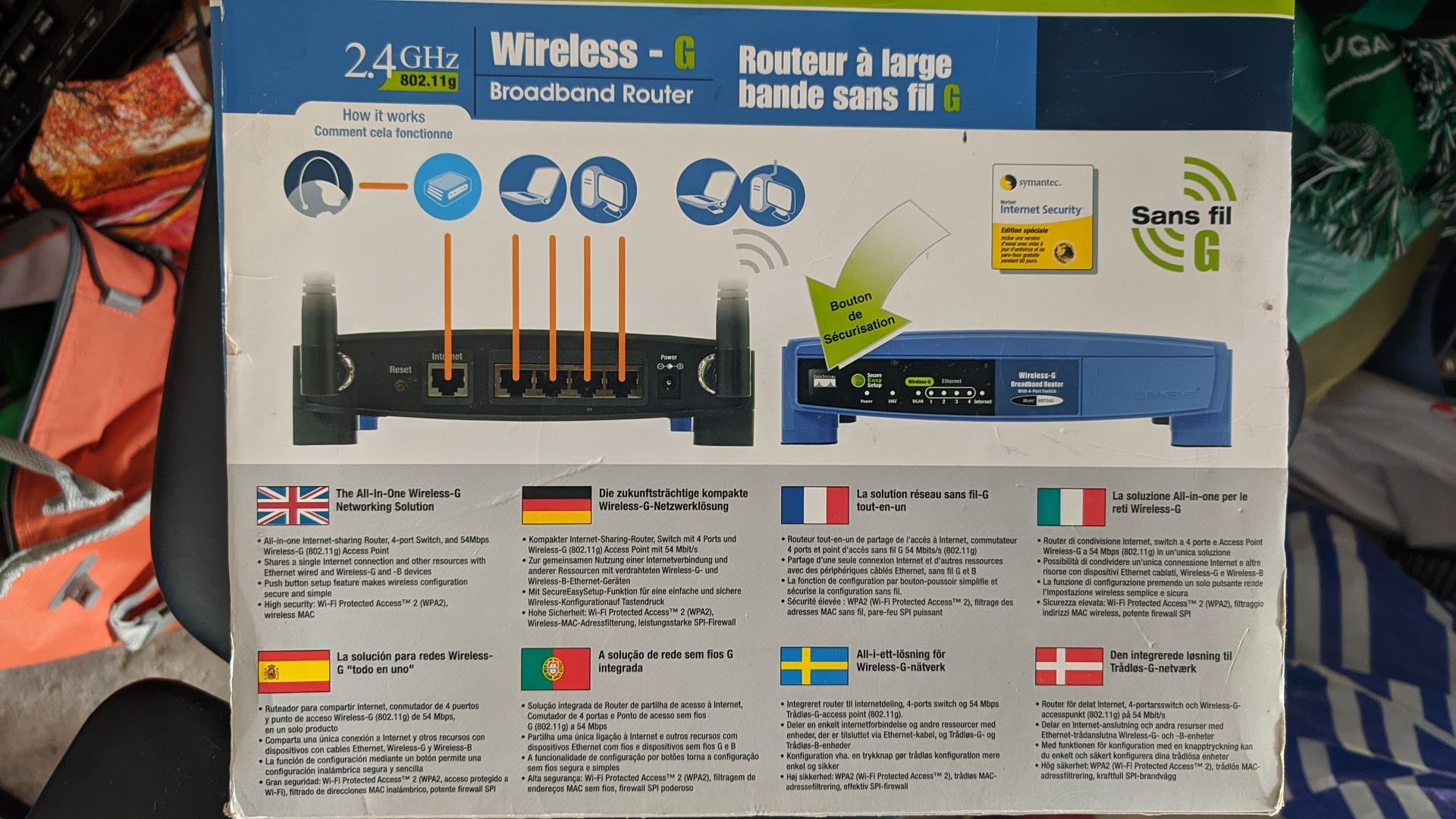 Linksys WRT54G Router Wireless