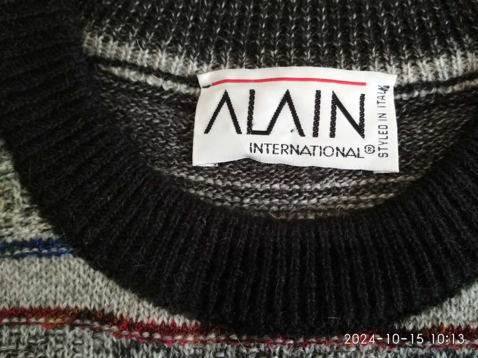 Итальянский джемпер ALAIN альпака шерсть теплый Италия XL-XXL