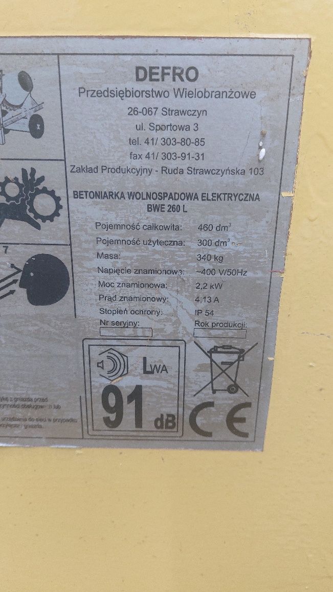 Betoniarka 300 odnowiona