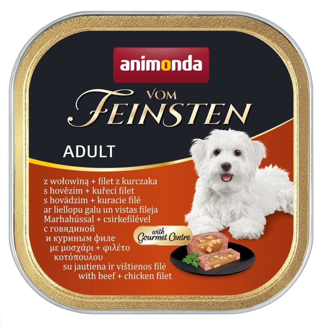 Animonda Vom Feinsten z wołowiną + filet z kurczaka adult10x 150g