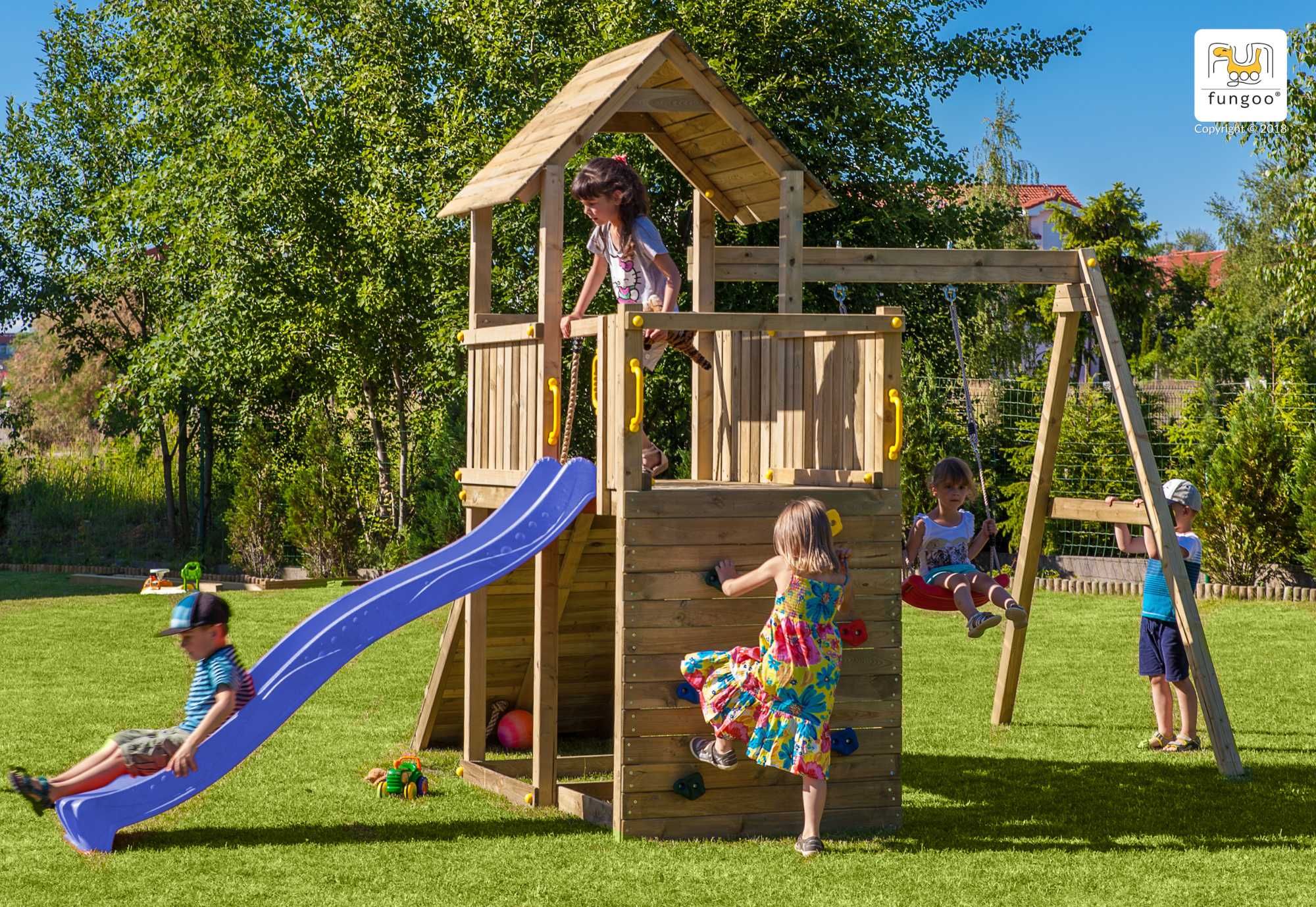 Drewniany plac zabaw Wieża Wspinaczka, DARMOWA DOSTAWA W 2-3 DNI,ATEST