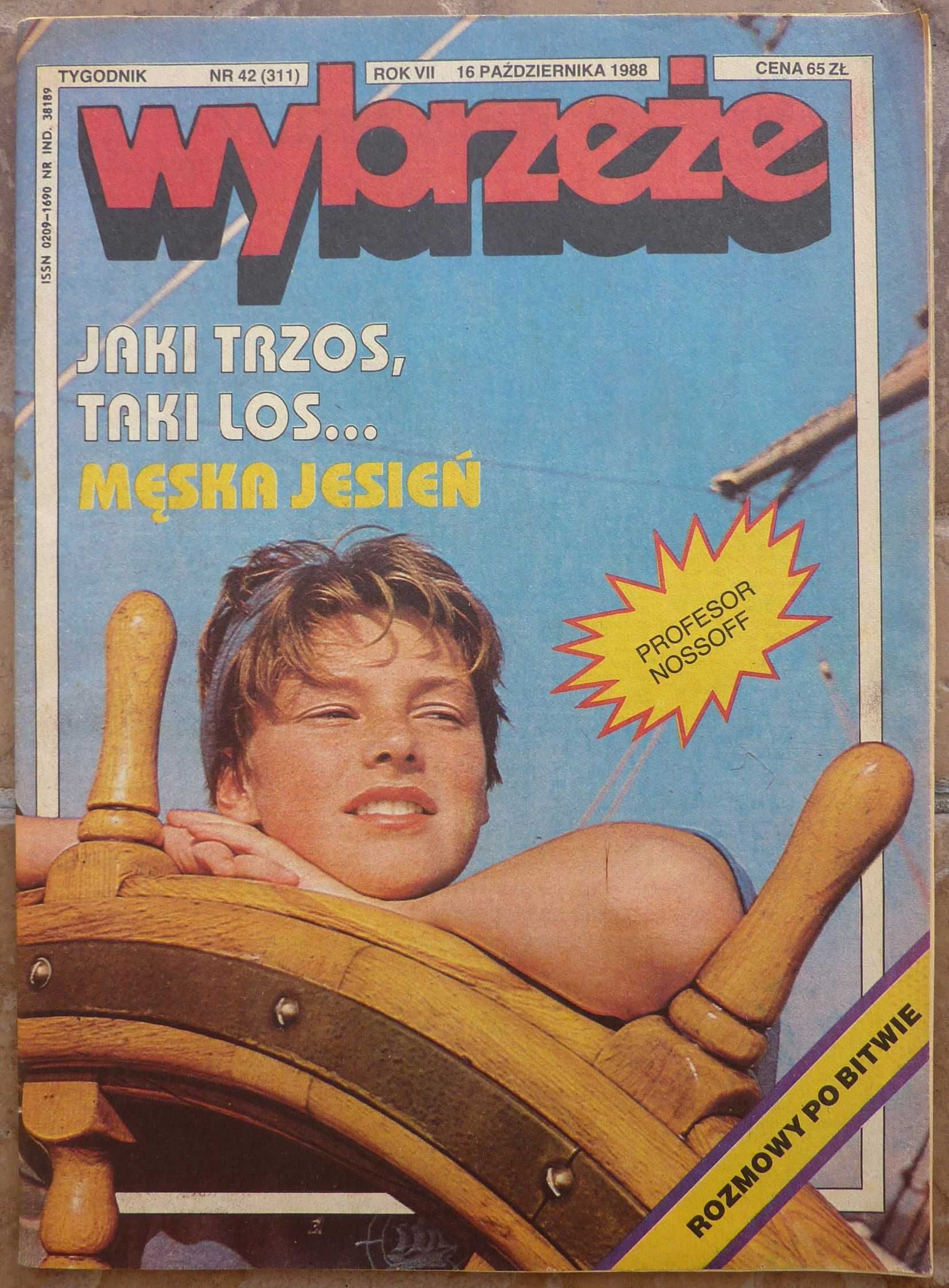 WYBRZEŻE tygodnik nr 42/1988 - plakat - PROFESOR NOSSOFF