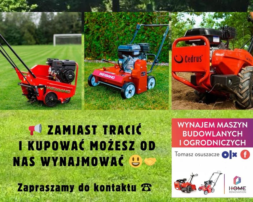 Wynajem Sprzętu Ogrodniczego Wypożyczalnia Zagęszczarka Łuparka