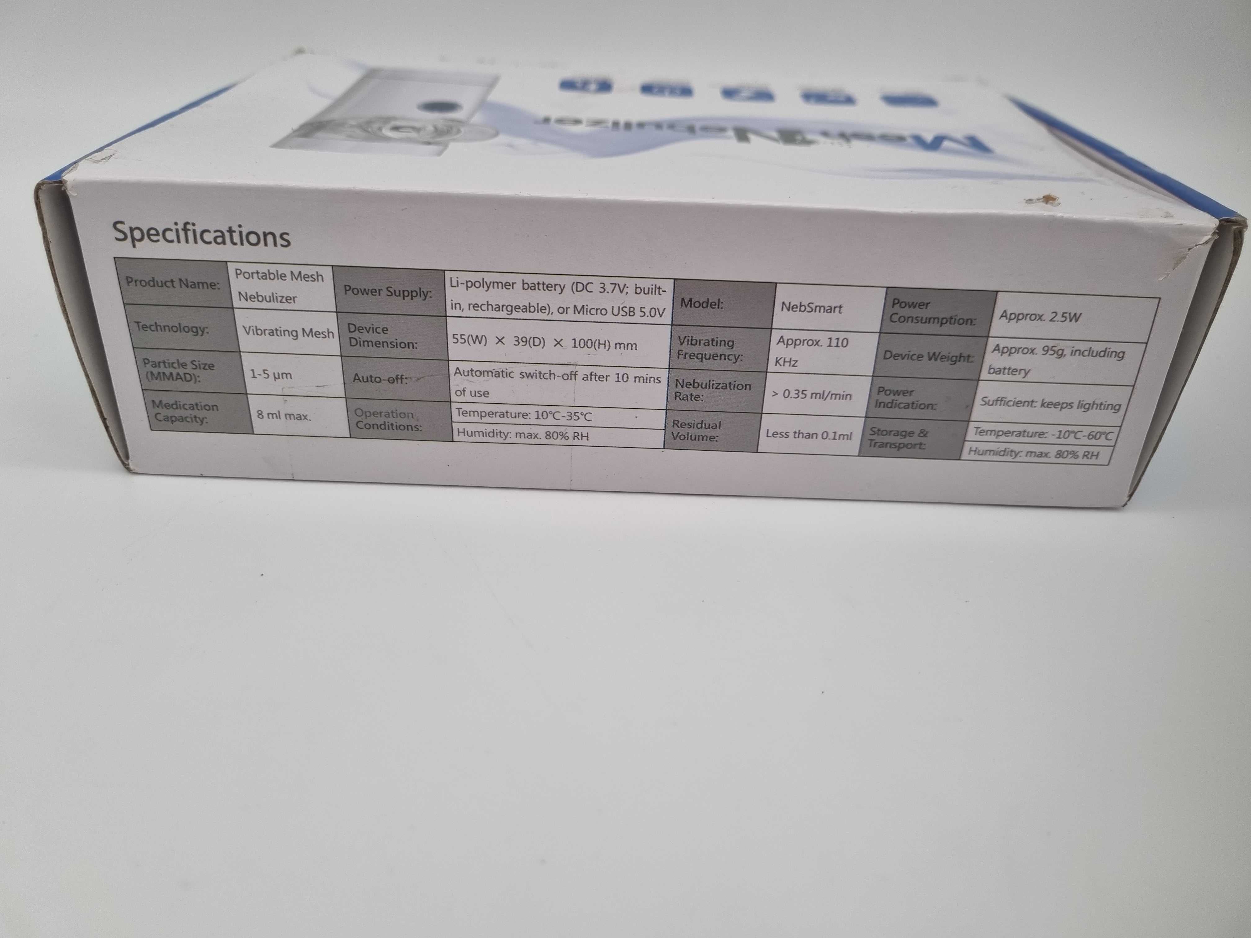Inhalator przenosny/bezprzewodowy MeshNebulizer