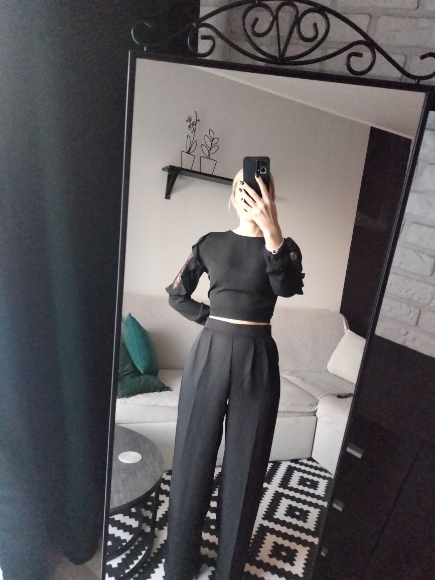 Spodnie szerokie h&m
