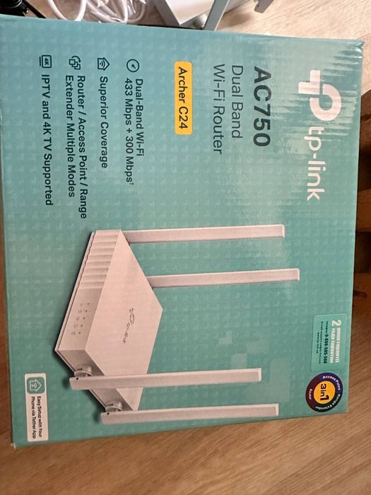 Маршрутизатор TP-LINK Archer C24 WiFi5/ AC750/ 100 Мбіт/с
