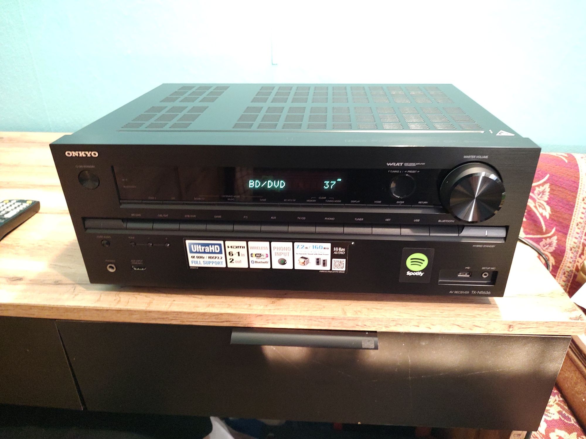 Onkyo tx-nr636,pilot,bt,wi-fi,USB,4k uhd hdr10+,dolby ATMOS okazja wys