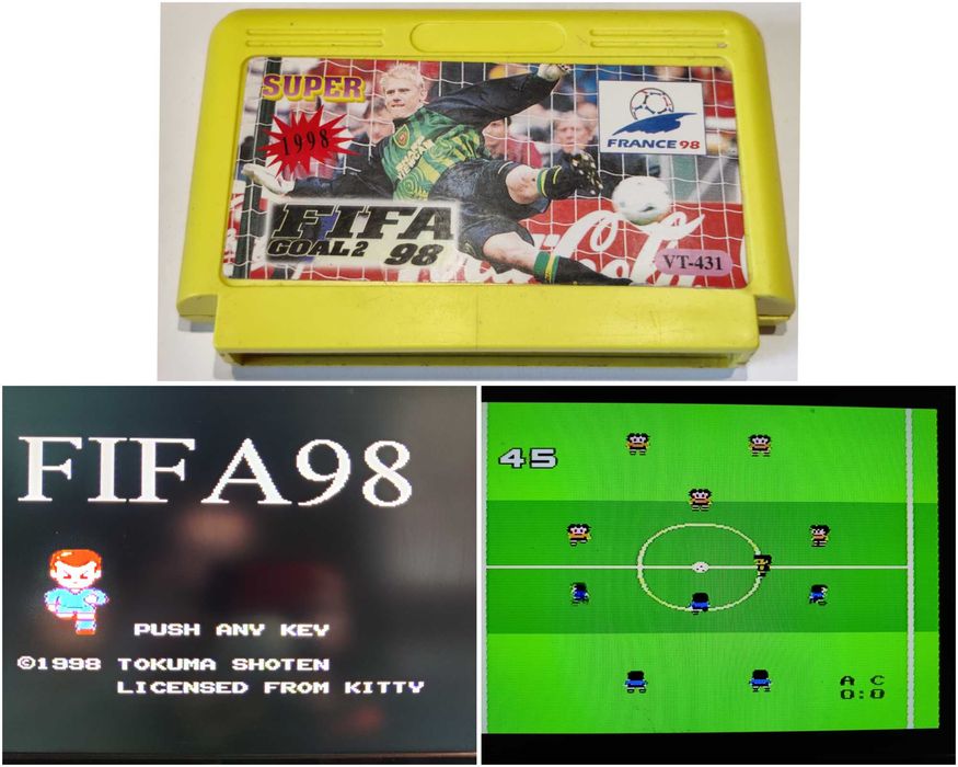 Gra FIFA 98 Pegasus Nintendo Famicom kartridż dyskietka kasetka