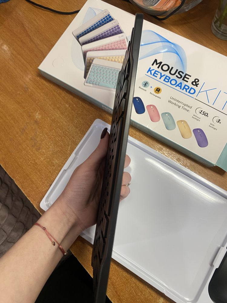 Комплект клавіатура і мишка Бездротова Bluetooth з RGB підсвіткою