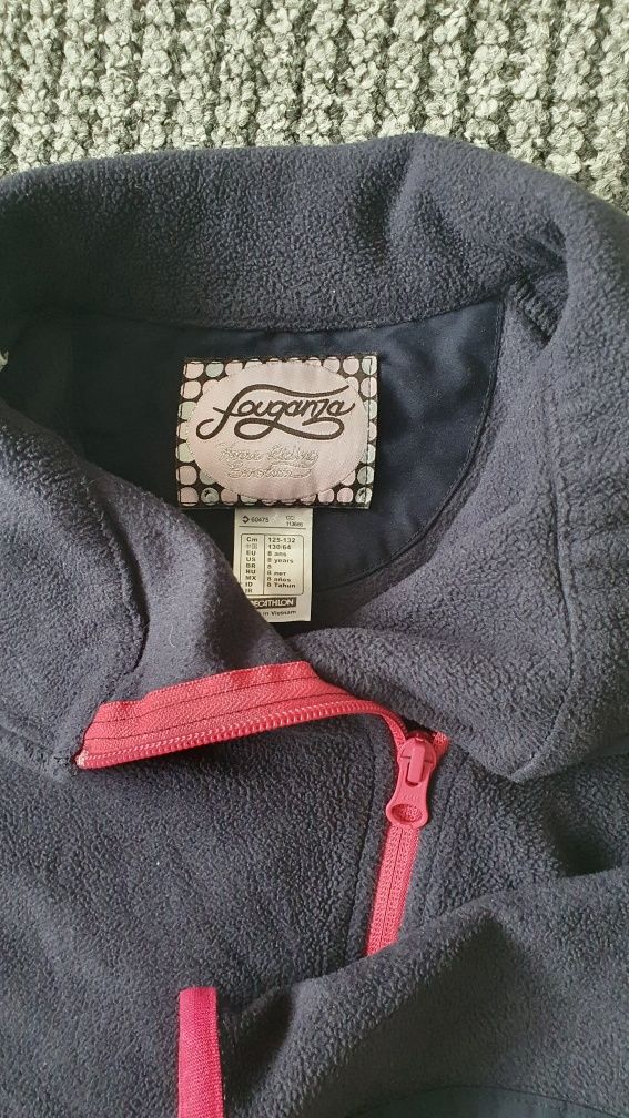 Bluza jeździecka Fouganza koszulka polo konie 125/132