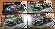 LEGO Speed Champions 77244, 77245, 77246, 77247 Bolid F1 zestaw x 4