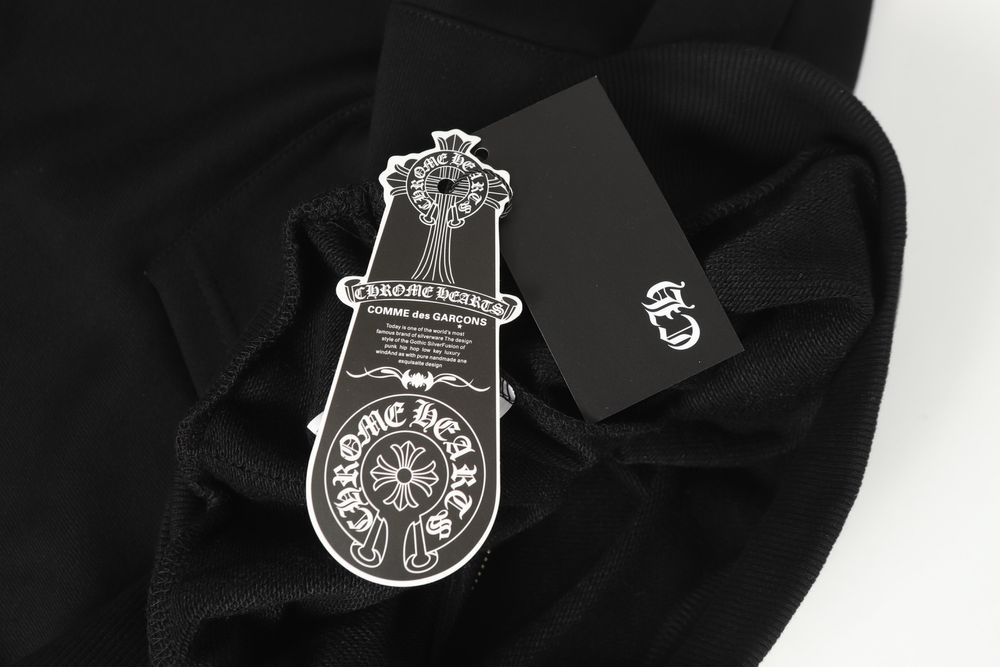 Chrome Hearts зип худи мужское черная на замке с капюшоном оригинал