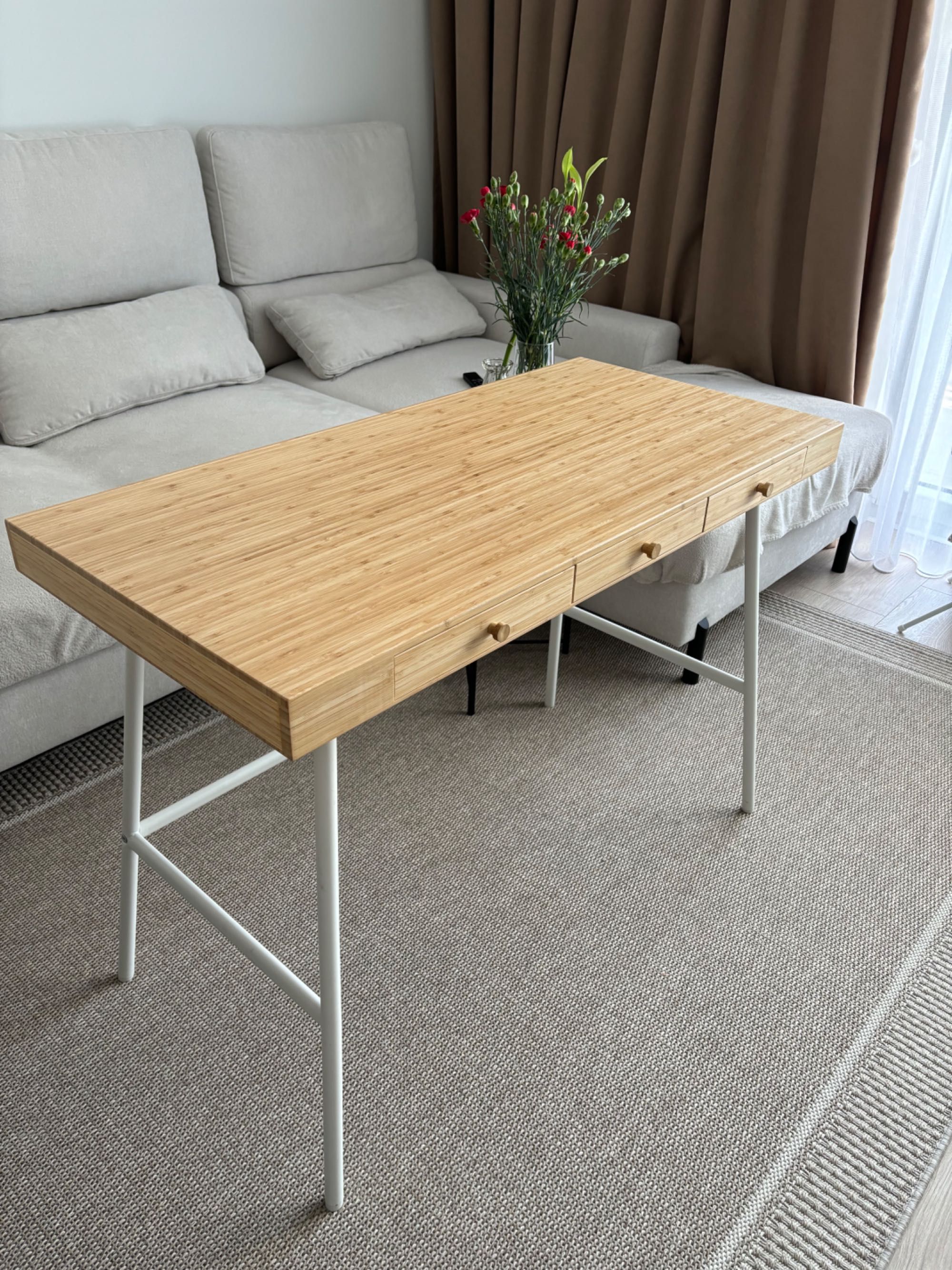 Biurko bambusowe IKEA LILLÅSEN