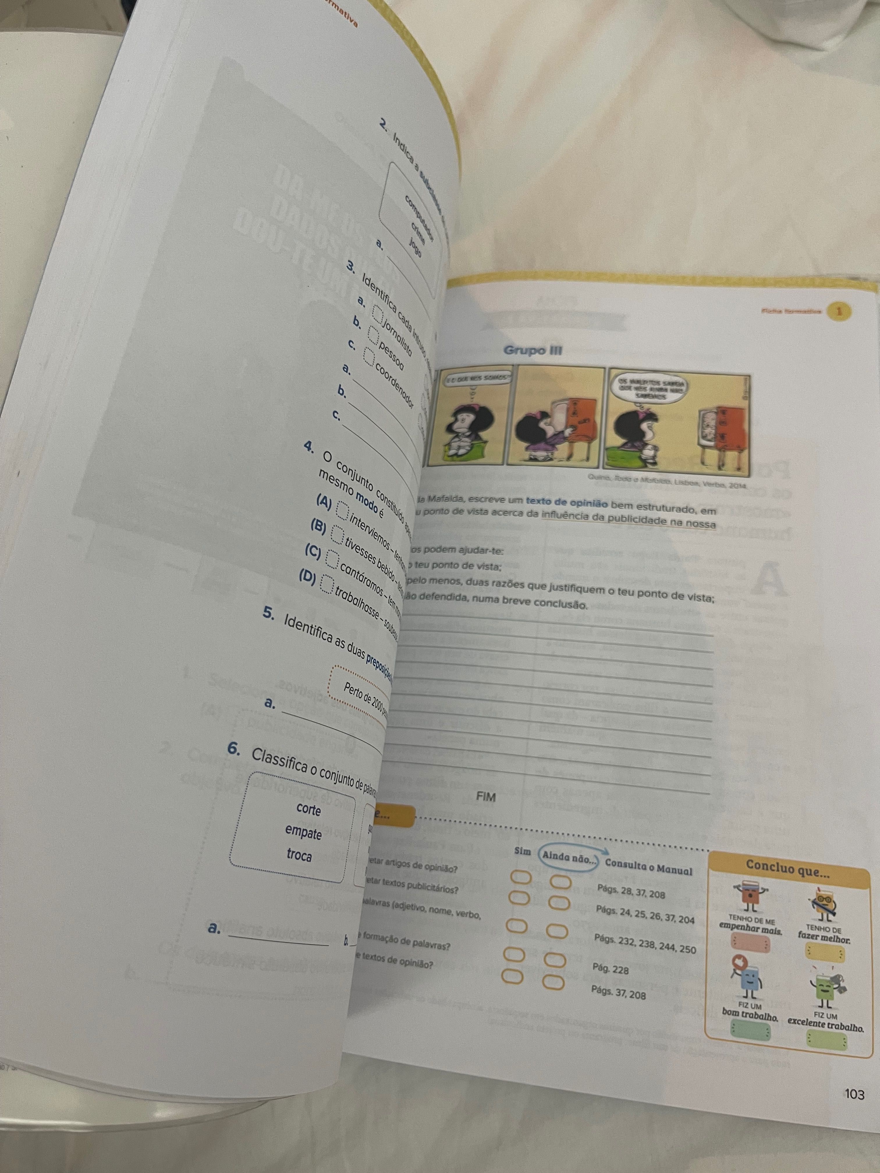 Caderno atividades Português 7.º ano