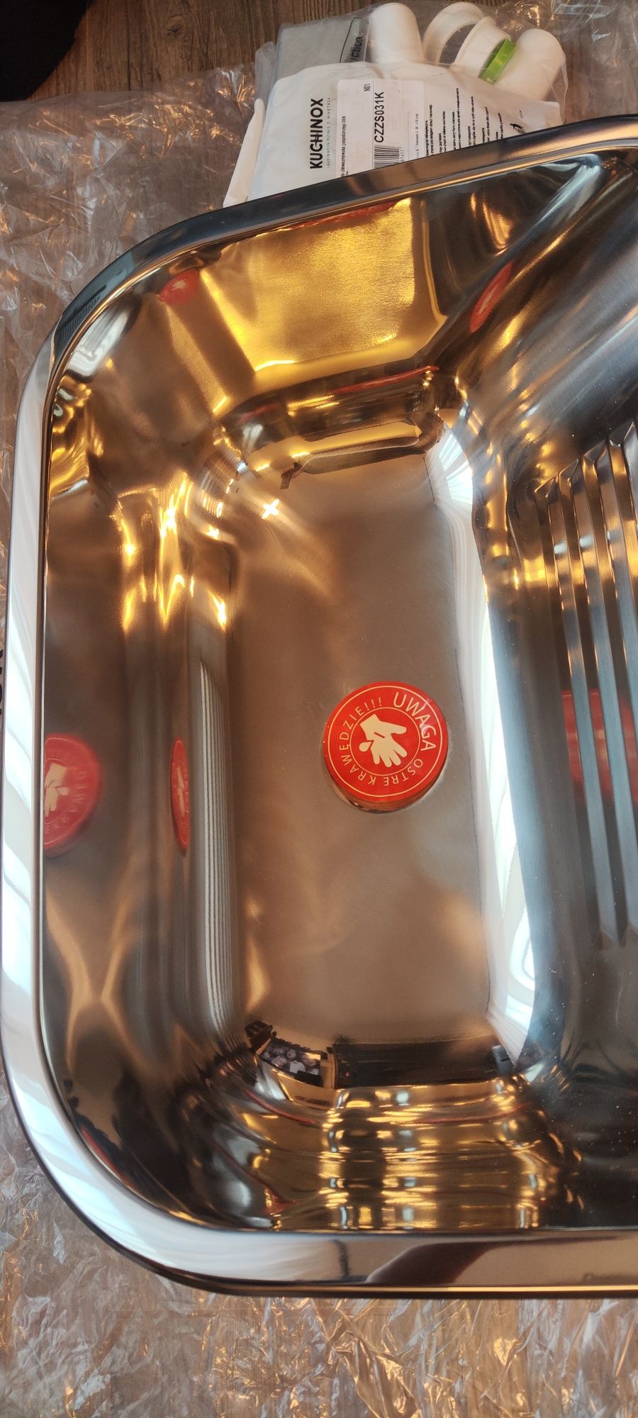 NOWY Zlewozmywak gospodarczy ze stali nierdzewnej