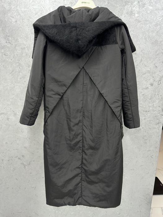 Пальто з вовняними вставками