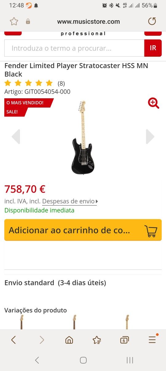 Guitarra Fender Stratocaster Player Ltd edit.