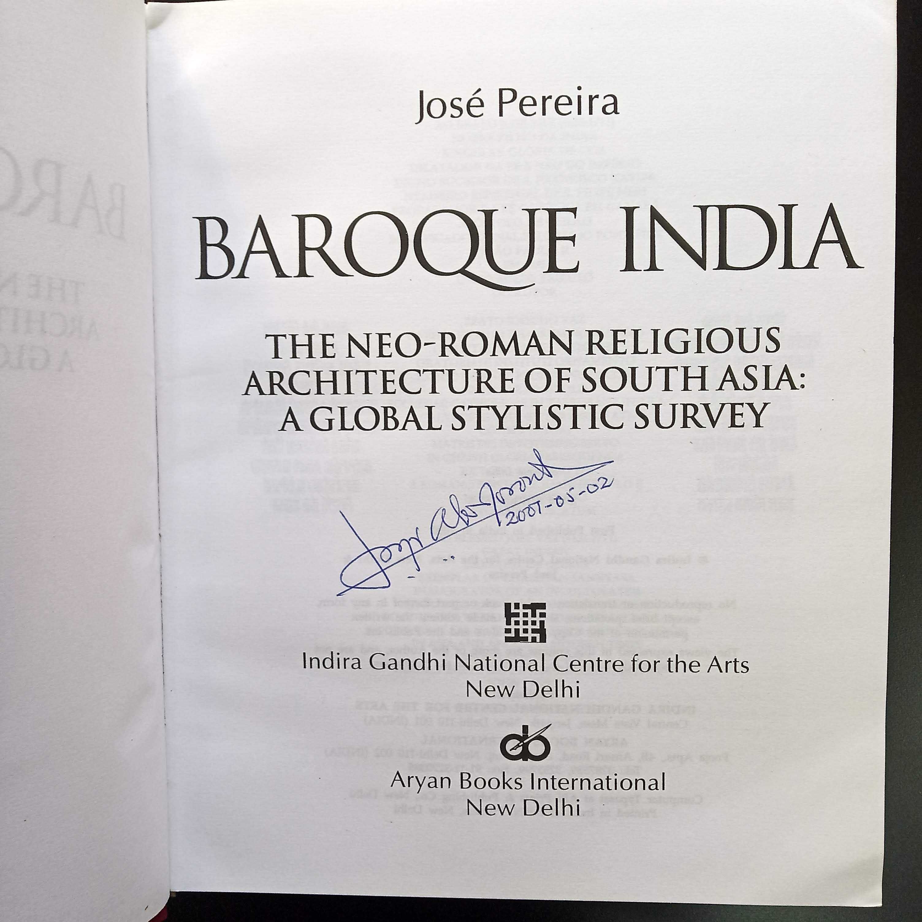 Baroque India de José Pereira