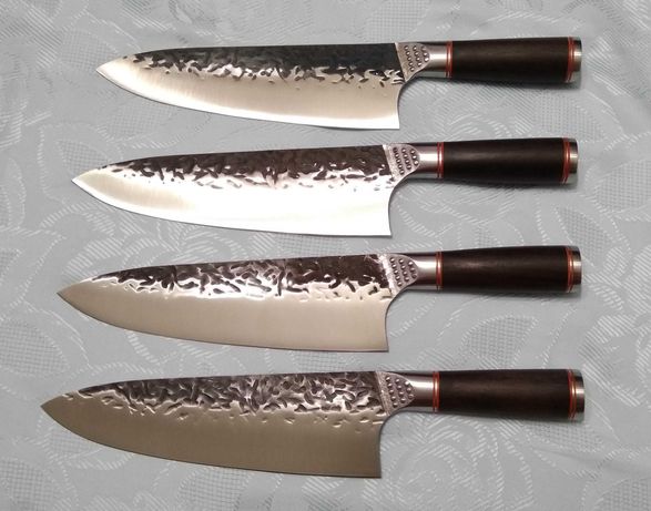 Японський кований кухонний шеф нож для м'яса, риби, овочів (21 см.лезо