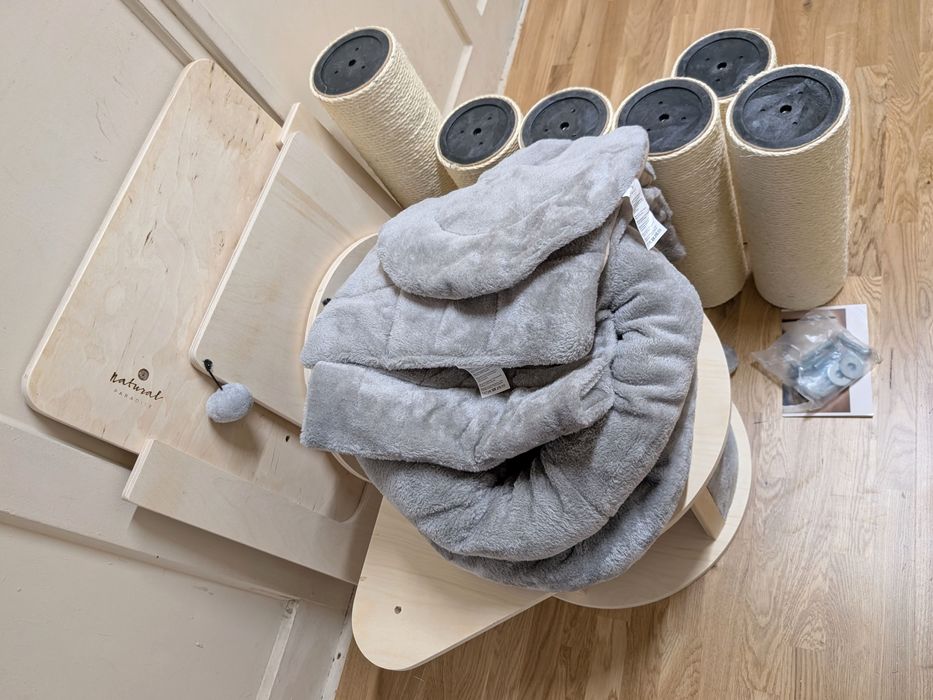 Natural Paradise Drapak dla Kota Magnolia XL Jasnoszary 175cm WIELKI U