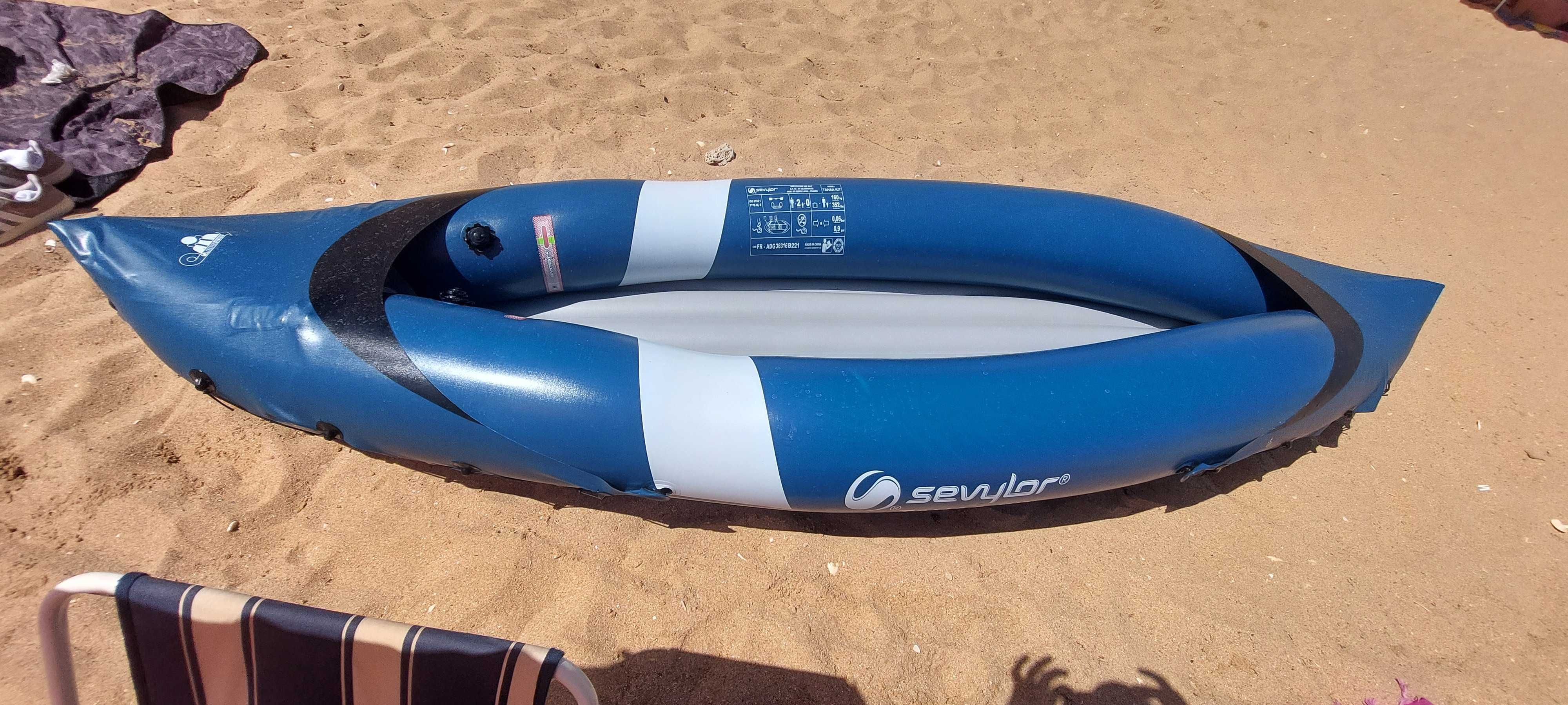 KAYAK  inflável de 2 lugares,  SEVILOR TAHAA, cor azul