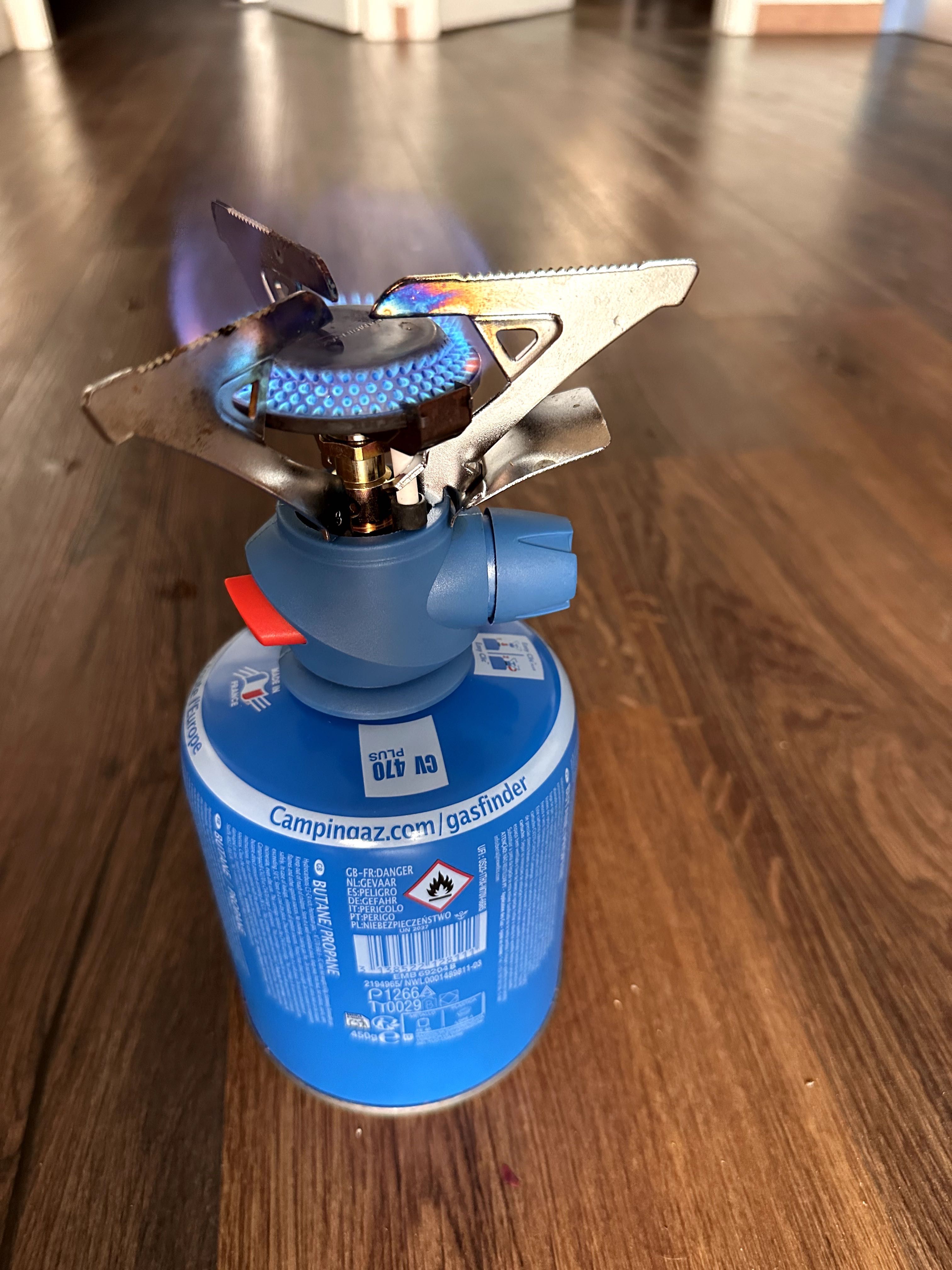 Fogão de campismo CampingGaz Twister PZ Kit+capa+cartucho de gás. Novo