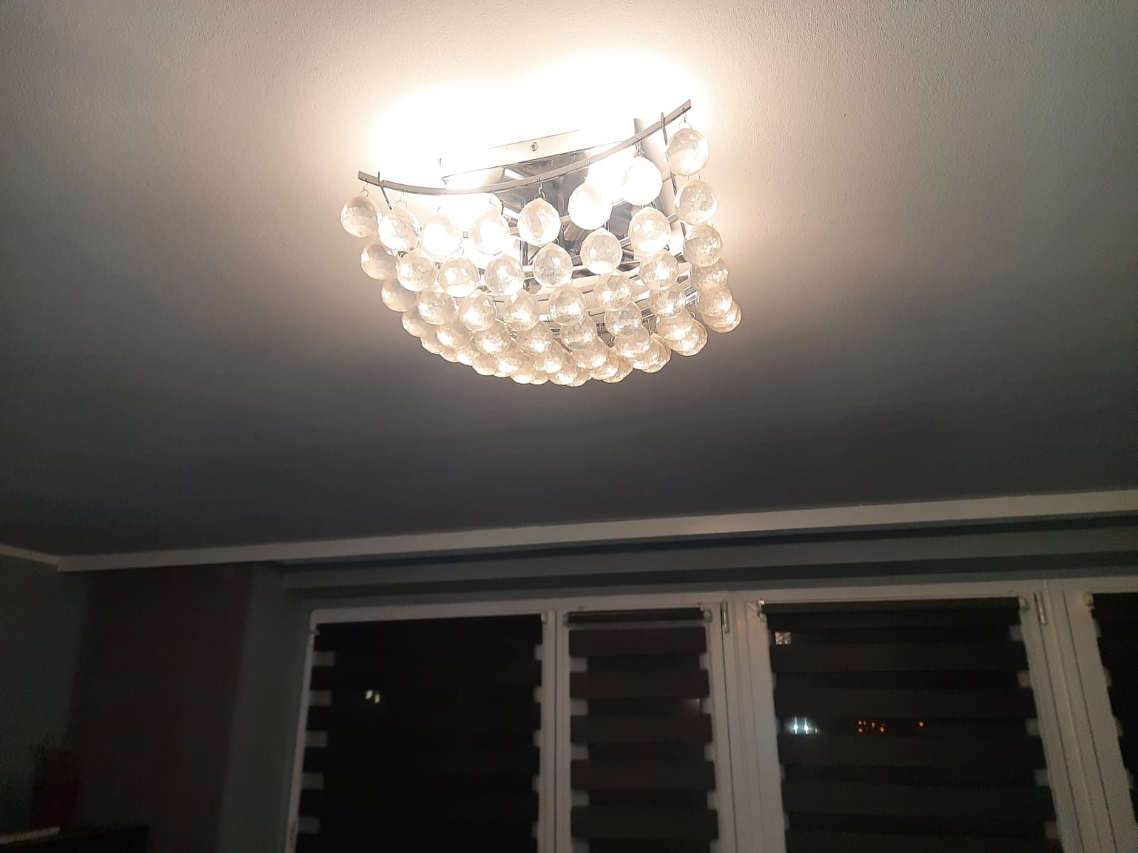 Lampa plafon z kryształkami