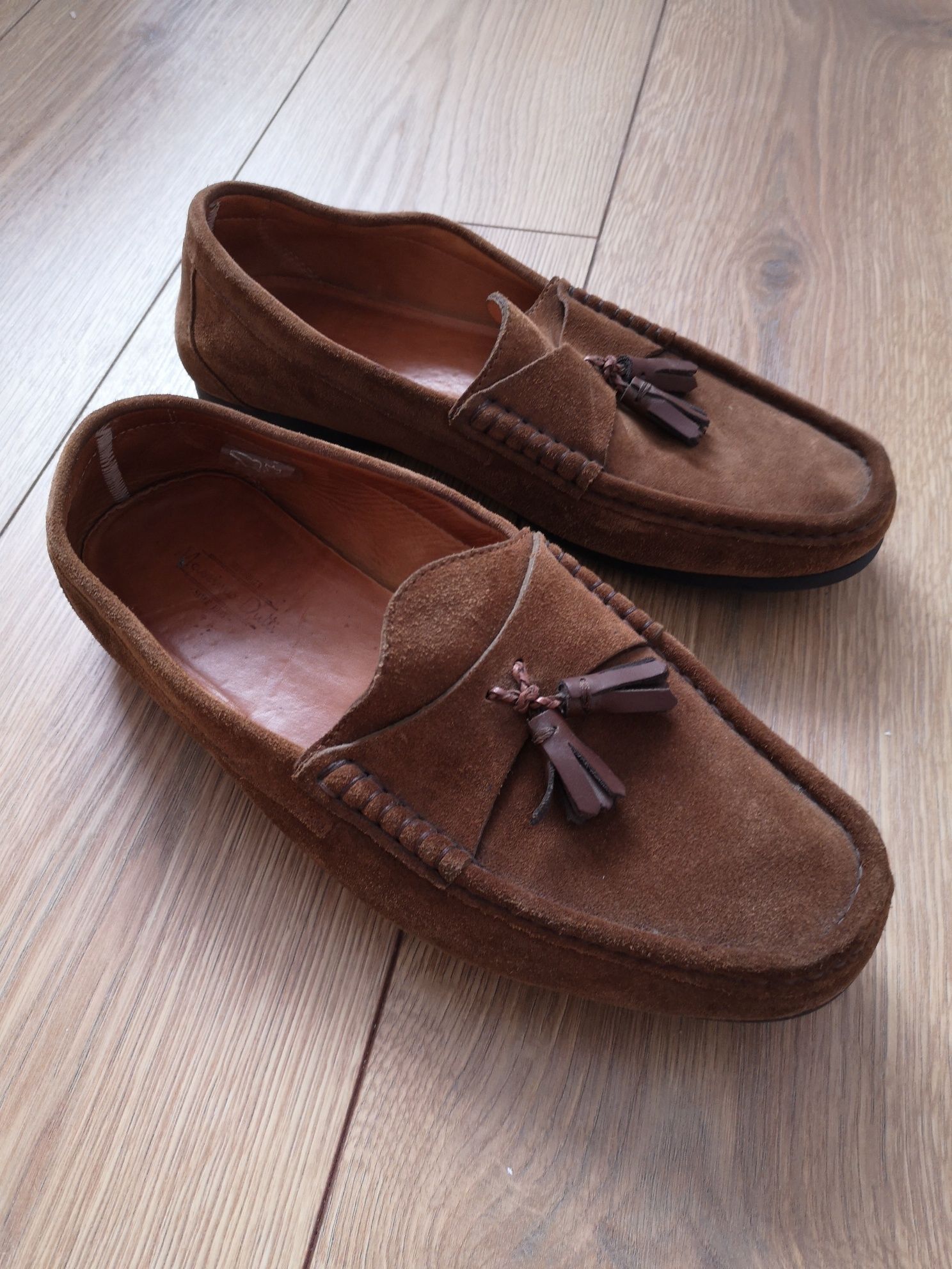 Mokasyny massimo dutti skóra zamsz wygodne