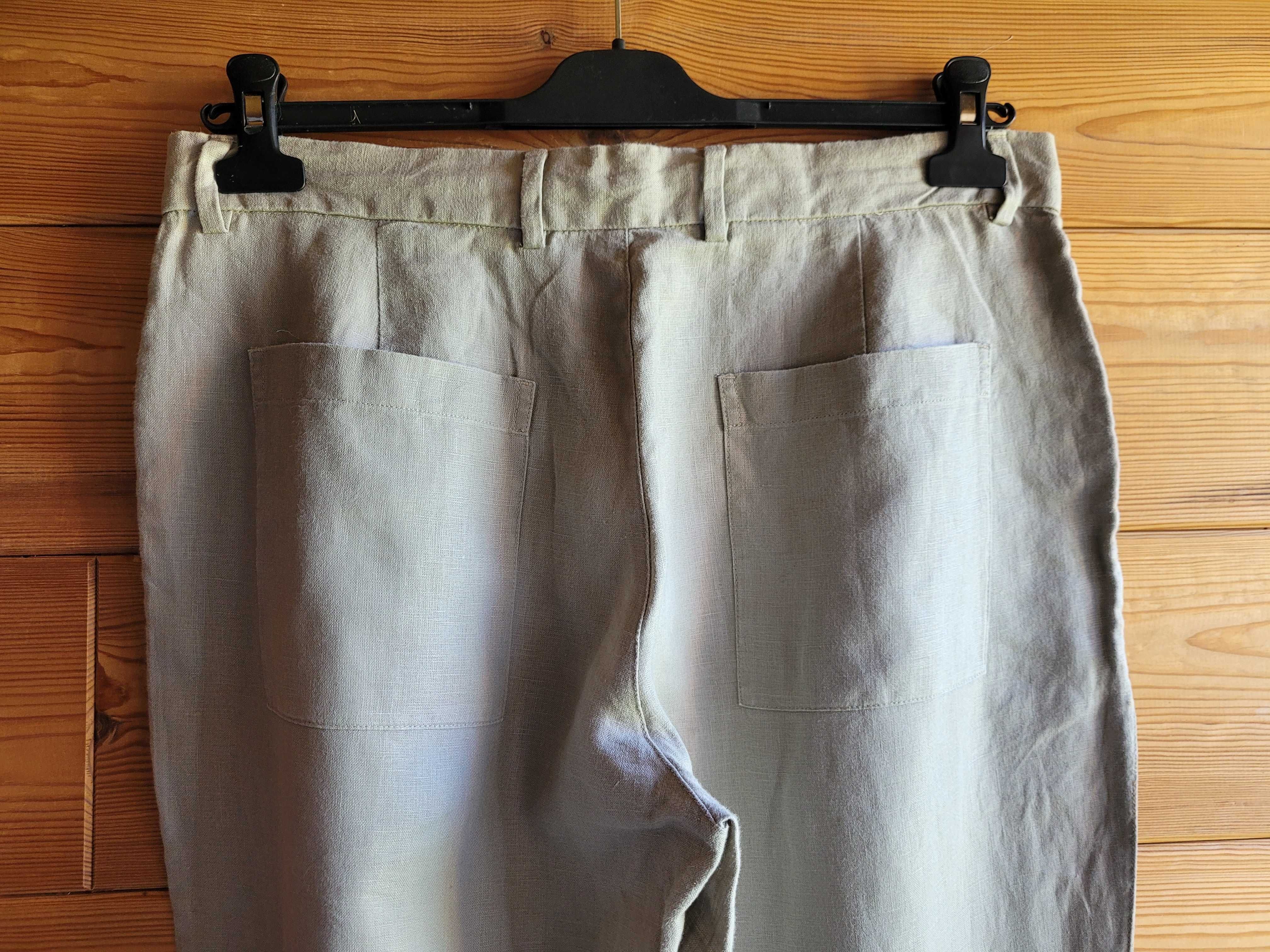 Luźne lniane spodnie NEXT
100% len