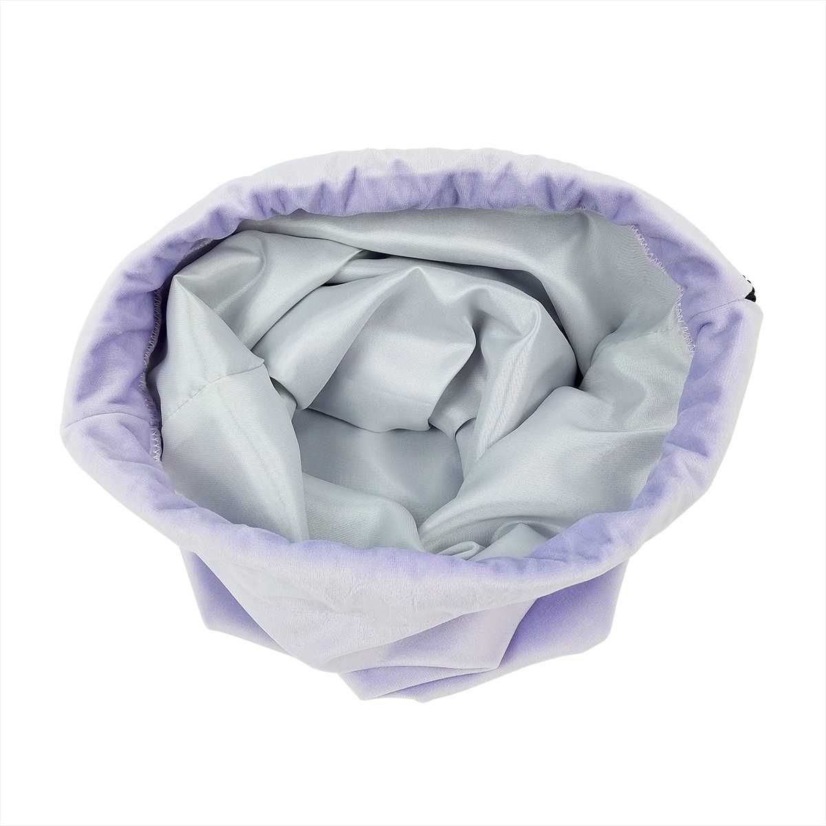 Liliowy lawendowy plecak worek HAND MADE damski workoplecak miejski