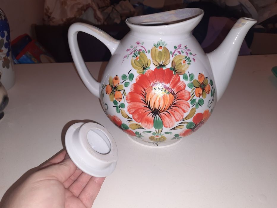 Чайник, заварник ручного розпису