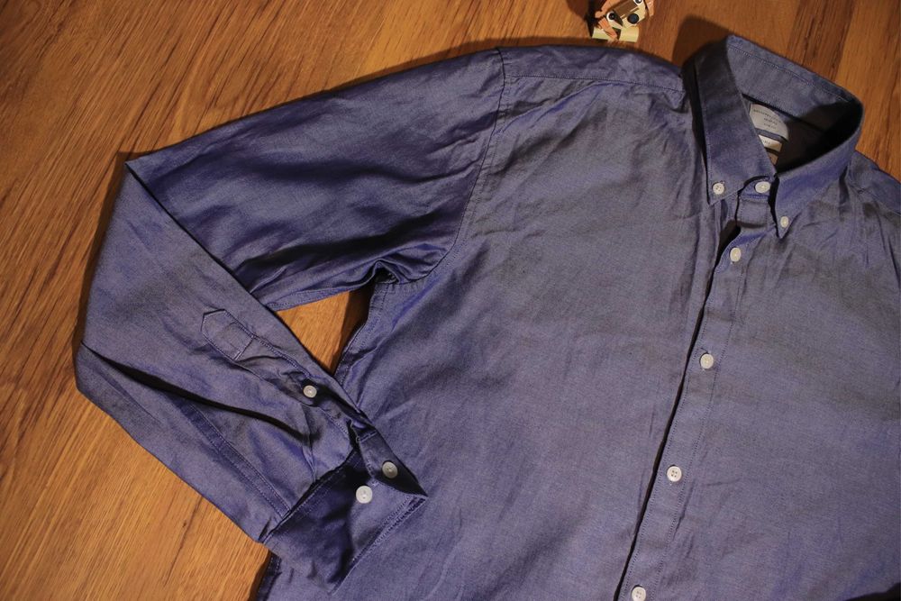 Koszula Selected Homme r. L 42 męska nieb dł rękaw bawełna