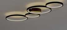 Lampa NOWA sufitowa LED Evengeline, czarny, aluminium, 88 cm