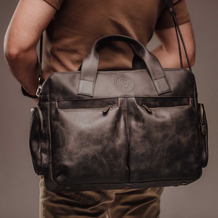 Кожаный мужской портфель / Шкіряний чоловічий портфель VS083