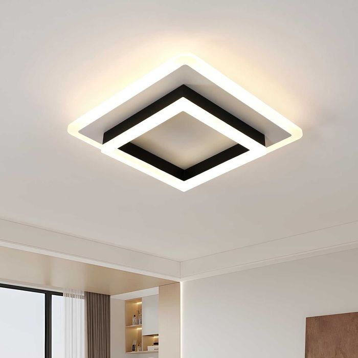 kwadratowa lampa sufitowa LED, 30W