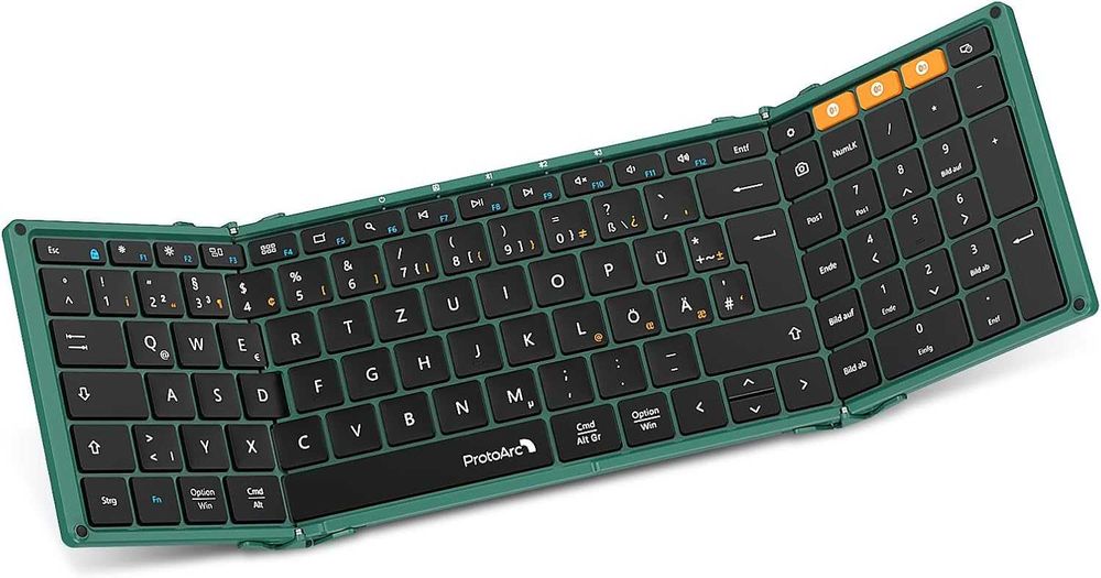 Klawiatura składana QWERTZ dla Windows, Mac OS iOS Android