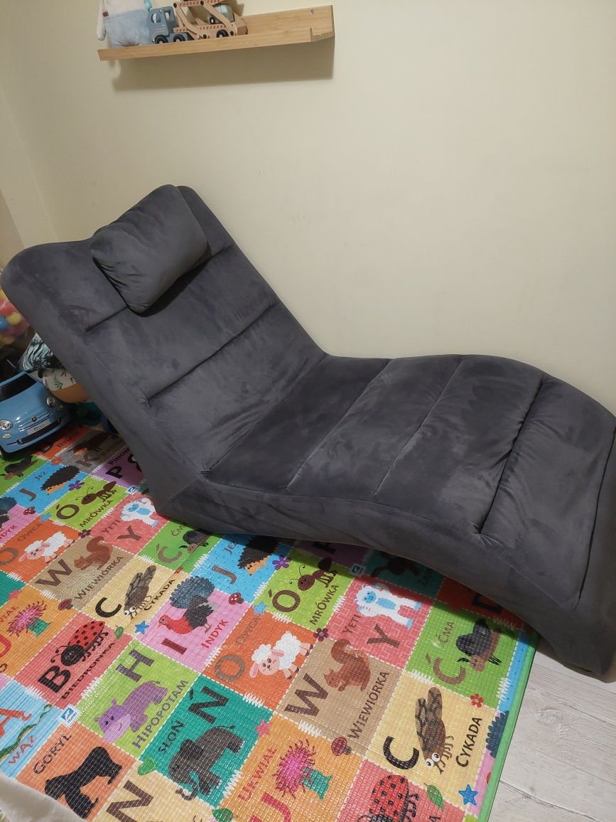Szezlong fotel leżanka z poduszka