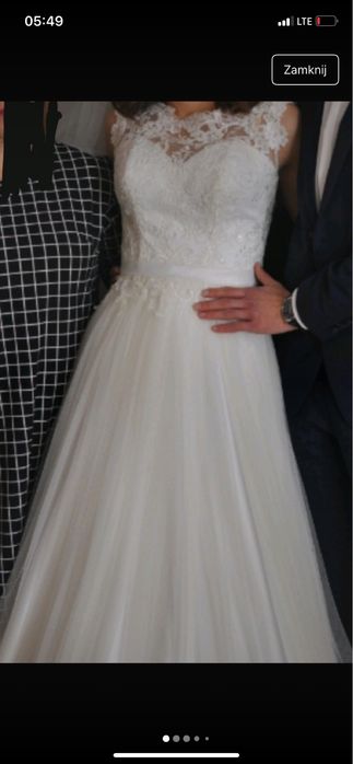 Suknia slubna kolor kremowa